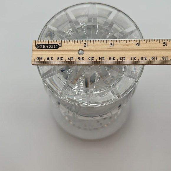 Vintage Wara Lead Crystal Hand Cut Clear Vase West Germany Star of David - Picture 16 of 16